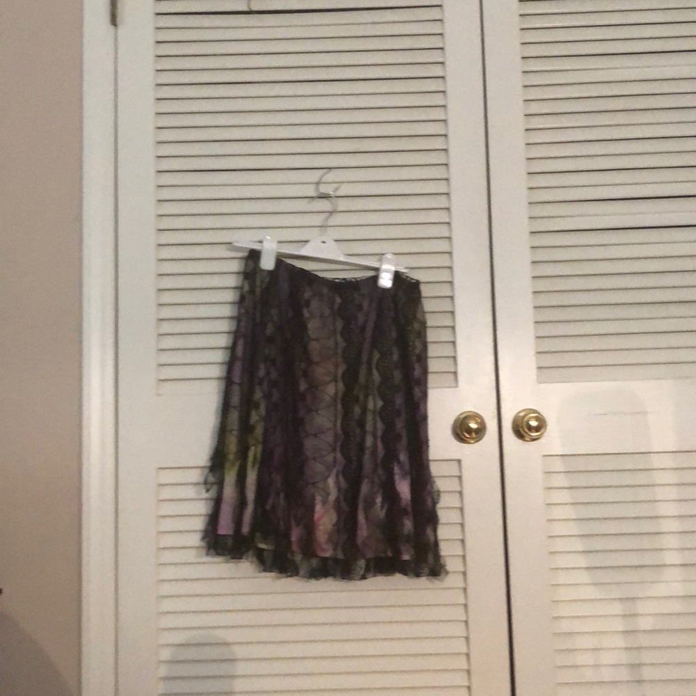 Skirt with lace cut out and pattern